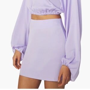 NWT Revolve WeWoreWhat Satin Mini Slip Skirt Heather Purple small